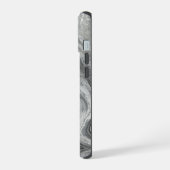 Marmer Grijs Licht Eenvoudige Achtergrond iPhone 15 Case (Linkerkant)