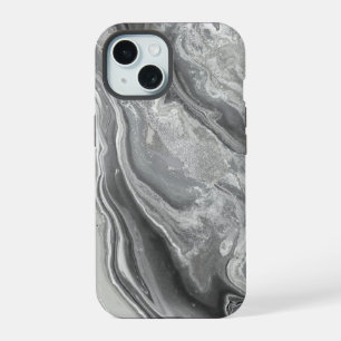Marmer Grijs Licht Eenvoudige Achtergrond iPhone 15 Case