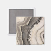 Marmer grijs zwart-wit gekleurd natuurgemsteen magneet (Voorkant / Achterkant)