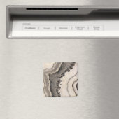 Marmer grijs zwart-wit gekleurd natuurgemsteen magneet (Insitu (Vaatwasser))