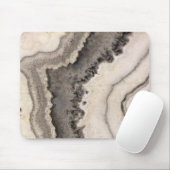 Marmer grijs zwart-wit gekleurd natuurgemsteen muismat (Met muis)
