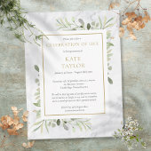 Marmer Groen Viering van het Leven Uitnodiging