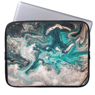 Marmer handgemaakt: traditionele luxe textuur. laptop sleeve