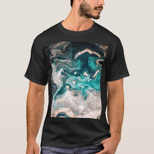 Marmer handgemaakt: traditionele luxe textuur. t-shirt (Voorkant)