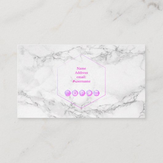 MARMER HEET ROZE OOGWIMPERS VISITEKAARTJE (Achterkant)