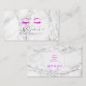 MARMER HEET ROZE OOGWIMPERS VISITEKAARTJE (Voorkant / Achterkant)