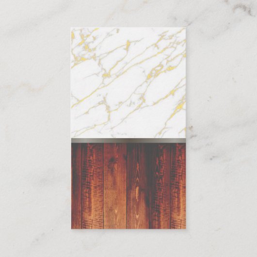 Marmer | Houten planken Visitekaartje (Achterkant)