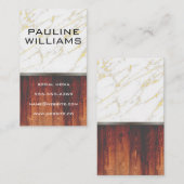 Marmer | Houten planken Visitekaartje (Voorkant / Achterkant)