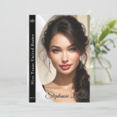 Marmer Ice Pageant Sash Autograph Kaart (Staand voorkant)