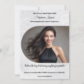 Marmer Ice Pageant Sash Autograph Kaart (Achterkant)