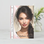 Marmer Ijs Pageant Sash Autogramkaart Kaart (Staand voorkant)
