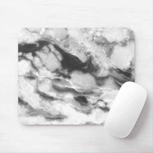 Marmer in grijstinten muismat (Met muis)