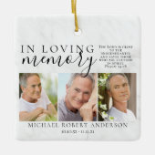 Marmer in liefdevolle herinnering Foto Memorial Tr Keramisch Ornament (Voorkant)