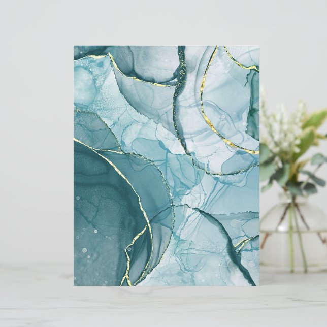 Marmer in mint en goud (Staand voorkant)