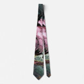 Marmer in tonnen roze en jade groene stropdas-kleu stropdas (Voorkant)