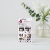 Marmer Instagram Social Media Aangepaste QR-code Visitekaartje (Staand voorkant)