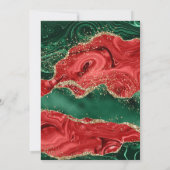 Marmer Kerst Agate & Gouden Glitters Zweet 16 Kaart (Achterkant)