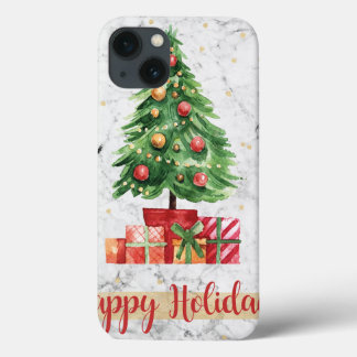 Marmer kerstbloemen 1 Patroon Case-Mate iPhone Case
