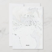 Marmer kerstboom met multifoto's feestdagenkaart (Achterkant)