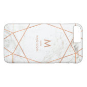 Marmer Kijk uit met Faux Roos Gold Geometric Patte Case-Mate iPhone Case (Achterkant (Horizontaal))