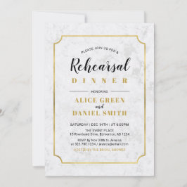 Marmer | Klassieke bruiloft-repetitie Kaart