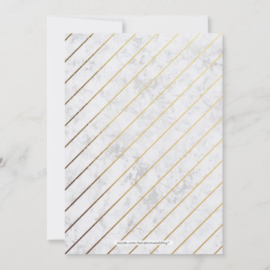 Marmer | Klassieke bruiloft-repetitie Kaart (Achterkant)