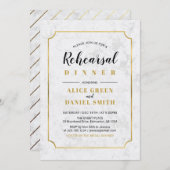Marmer | Klassieke bruiloft-repetitie Kaart (Voorkant / Achterkant)