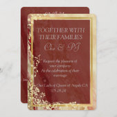 Marmer klassieke foto bruiloft kaart (Voorkant / Achterkant)