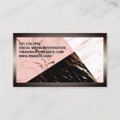 Marmer-kleurenblokken | Metaalgrens Visitekaartje (Achterkant)