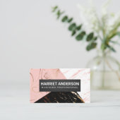 Marmer-kleurenblokken | Modern Trendy Visitekaartje (Staand voorkant)