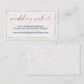 Marmer & Koper Typografie Bruiloft Website Informatiekaartje (Voorkant / Achterkant)