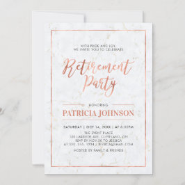 Marmer & Koperen Frame | Moderne Verjaardagsfeest  Kaart