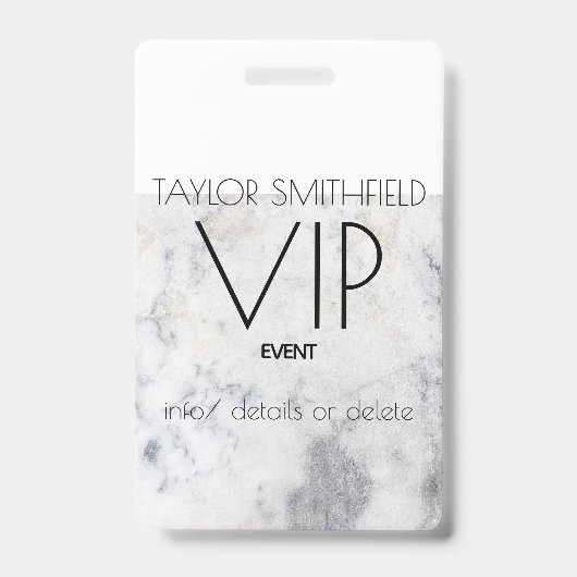 marmer lanyard badge (Voorzijde)