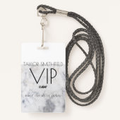 marmer lanyard badge (Voorkant met draagriem)