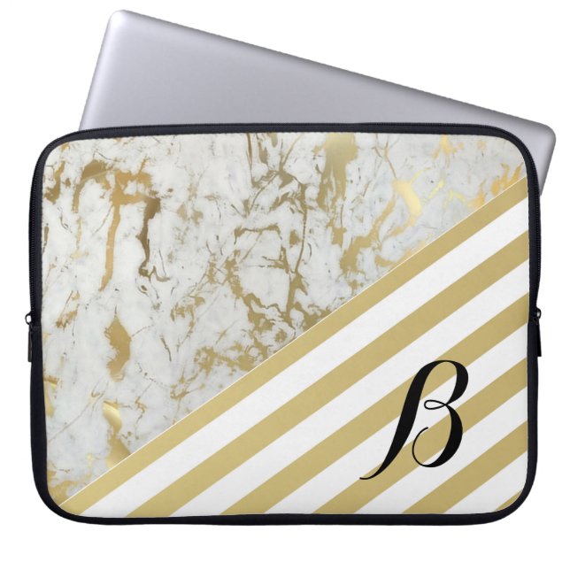 marmer laptop sleeve (Voorkant)