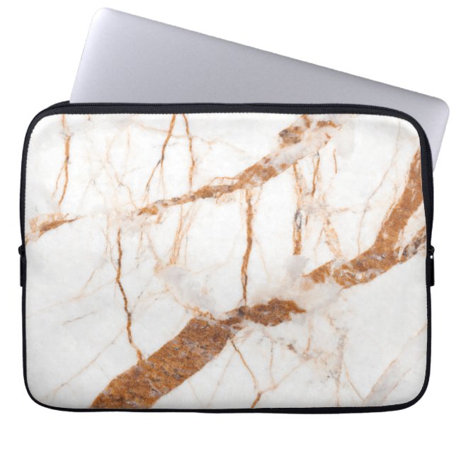 Marmer-laptophoes Laptop Sleeve (Voorkant)