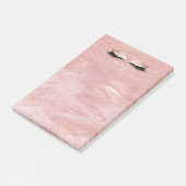 Marmer Lashes Roos Naam webtelefoonroze Post-it® Notes (Schuin)