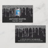 marmer leder | Mengsel | Glitter Drip Frosting Visitekaartje (Voorkant / Achterkant)