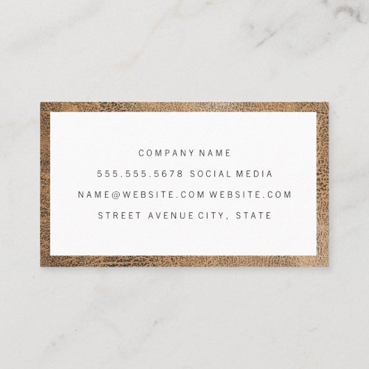 marmer leder visitekaartje (Achterkant)