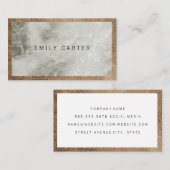 marmer leder visitekaartje (Voorkant / Achterkant)