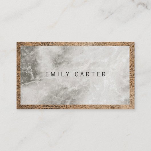 marmer leder visitekaartje (Voorkant)