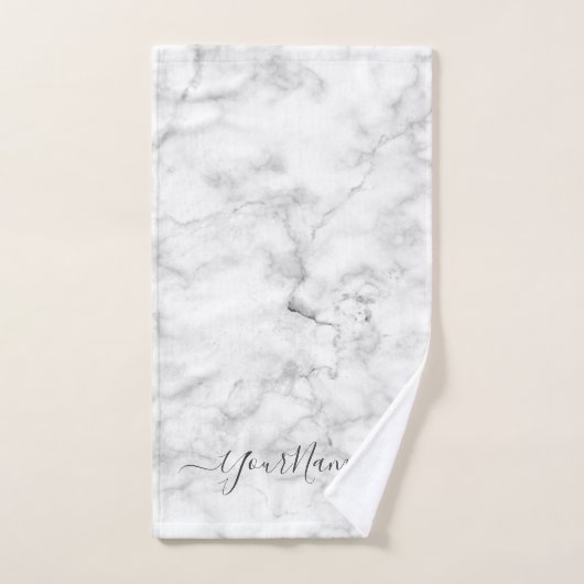 Marmer look - elegant gepersonaliseerd handdoek (Handdoek)