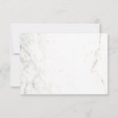 Marmer Look en Faux Roos Goud Geometrisch RSVP (Achterkant)