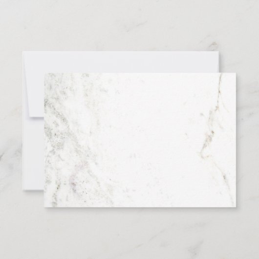 Marmer Look en Faux Roos Goud Geometrisch RSVP (Achterkant)