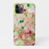 Marmer look Modern Abstract Roze Rood Geel Groen Case-Mate iPhone Case (Achterkant)