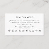 Marmer, Loyalty 10, Salon Visitekaartje (Achterkant)