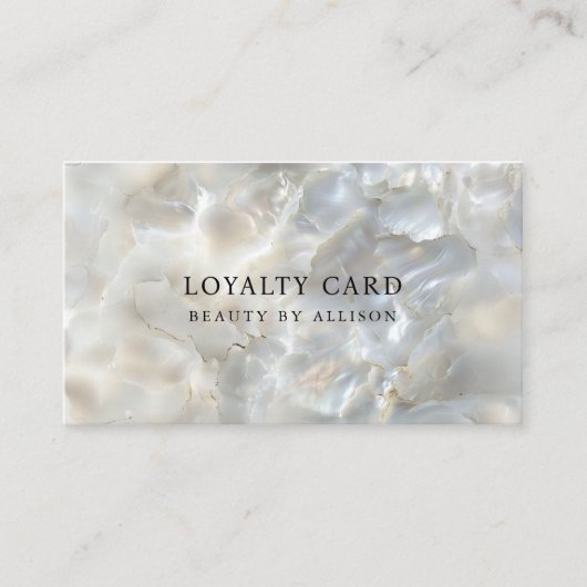 Marmer, Loyalty 10, Salon Visitekaartje (Voorkant)