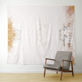 Marmer Luxe Bruidsdouche Achtergrond Fotobooth Wandkleed (In Situ (horizontaal))