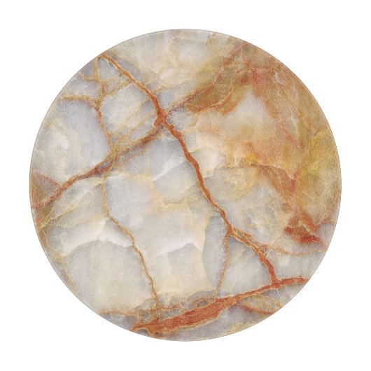 Marmer Majesteit: Glanzende elegantie Snijplank (Voorkant)