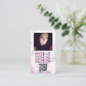 Marmer Make-up Salon QR Code Foto  Visitekaartje (Staand voorkant)